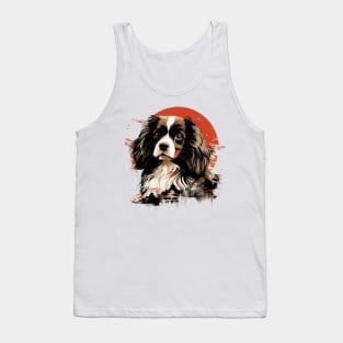 Japanese Spaniel traditional art Tank Top